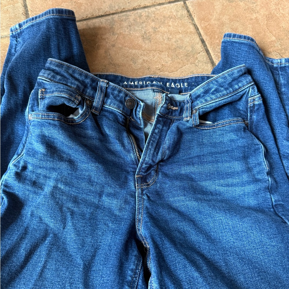 American Eagle Outfitters Men’s Dark Blue Slim Straight Jeans